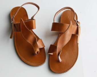 womens leather sandals on sale