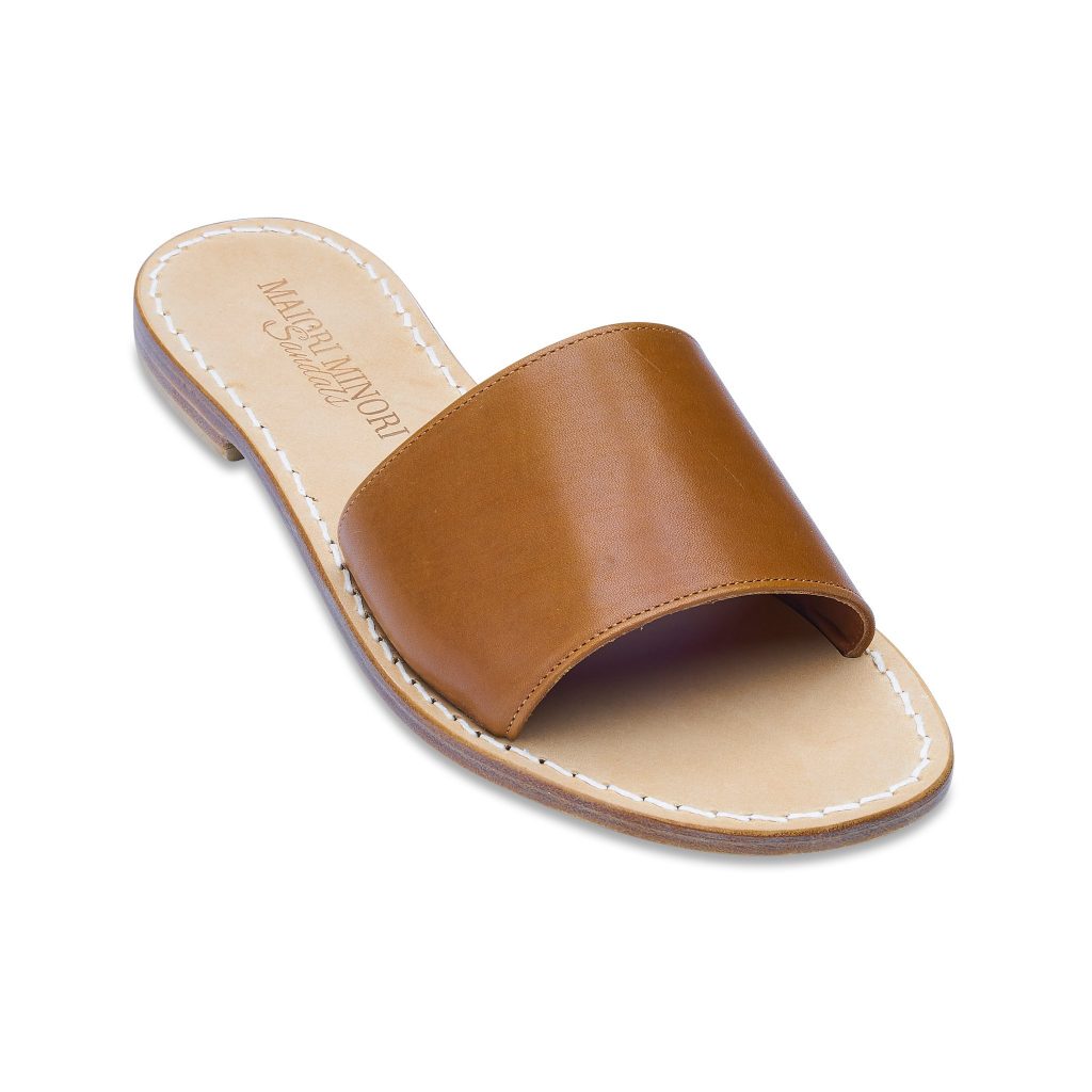 tan slide sandals