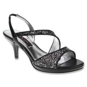 Black and Silver Sandals