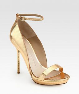 Gold Ankle Strap Sandals Pictures