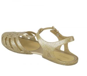 Gold Jelly Sandals Photos