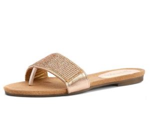 Gold Slide Sandals Photos