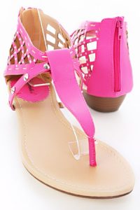 Hot Pink Gladiator Sandals