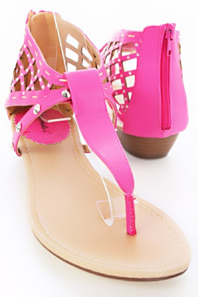 Pink Gladiator Sandals | CraftySandals.com