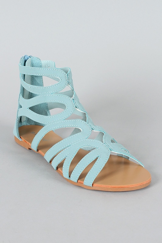 Blue Gladiator Sandals - CraftySandals.com