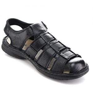 Mens Black Sandals Closed Toe