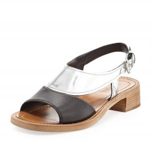 Pictures of Black and Silver Sandals