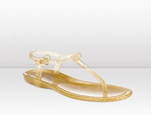 Pictures of Gold Jelly Sandals