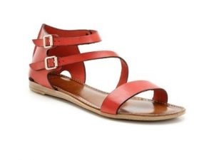 Pictures of Red Leather Sandals