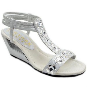 Pictures of Rhinestone Wedge Sandals