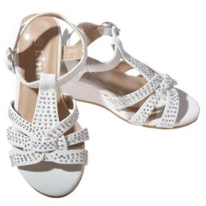 Pictures of White Rhinestone Sandals