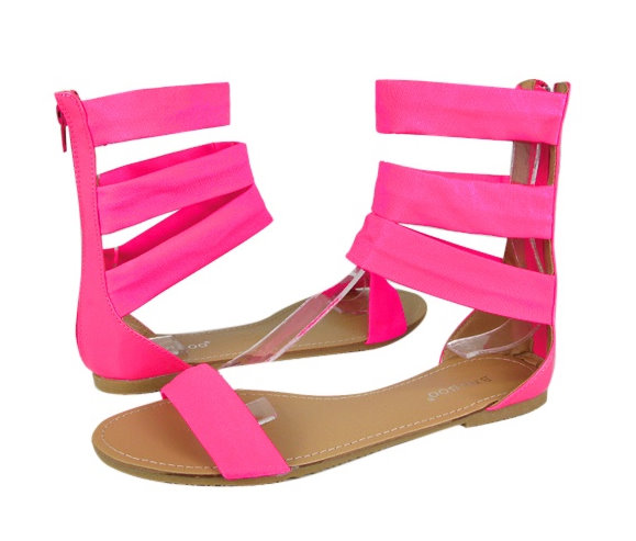 Pink Gladiator Sandals | CraftySandals.com