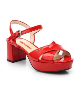 Red Patent Leather Sandals