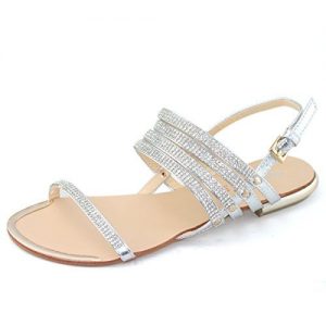 Rhinestone Gladiator Flat Sandals