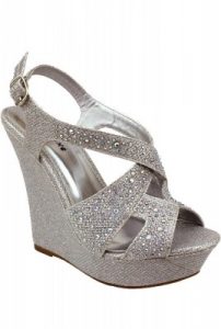 Rhinestone Wedge Sandal