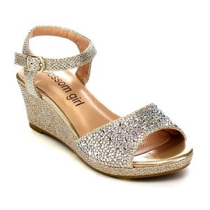 Rhinestone Wedge Sandals Images