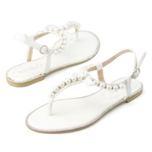 White Rhinestone Sandals