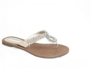 White Rhinestone Sandals Pictures