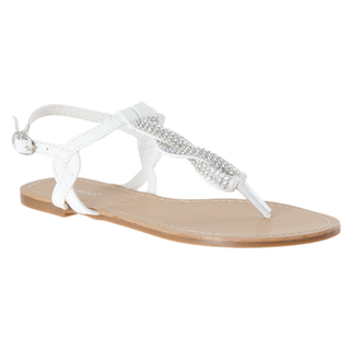 white rhinestone sandals