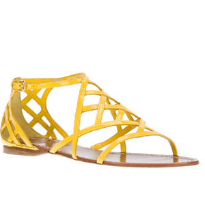 Yellow Strappy Sandals Images
