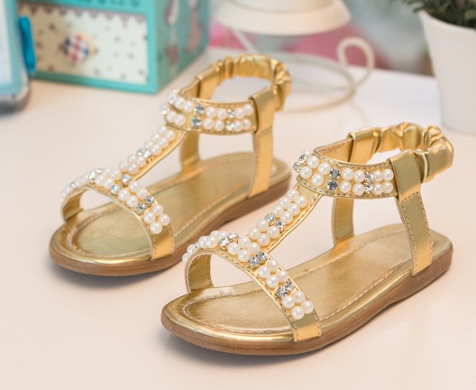 baby girl gold sandals