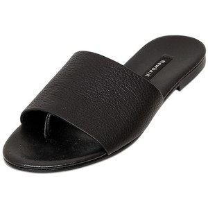 flat black slip on sandals