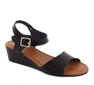 Black Low Platform Sandals