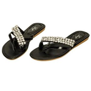 Black Rhinestone Sandals Images