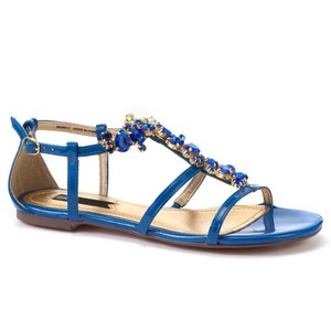 Blue Flat Sandals - CraftySandals.com
