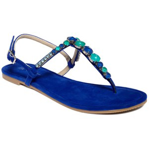 Blue Flat Sandals | CraftySandals.com