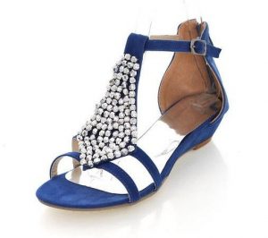 Blue Flat Sandals for Wedding