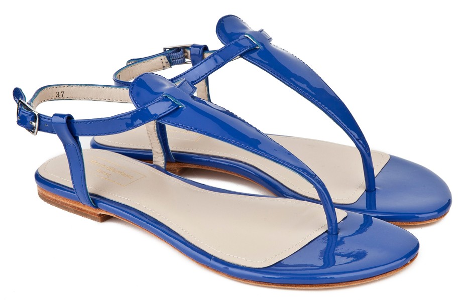 Blue Flat Sandals - CraftySandals.com