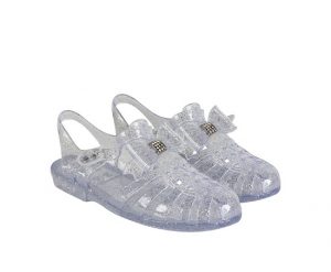 Clear Glitter Jelly Sandals