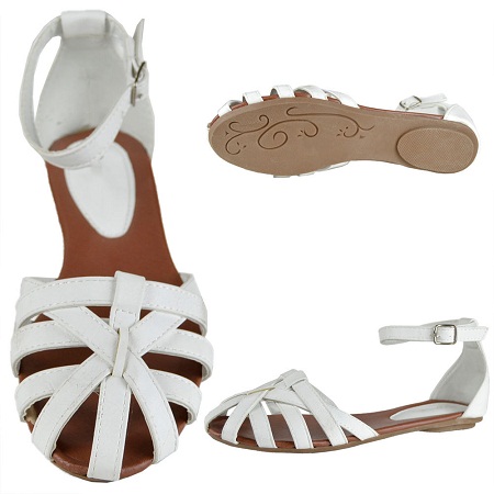 womens closed toe white sandals