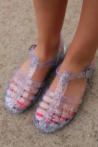 Glitter Jelly Sandals