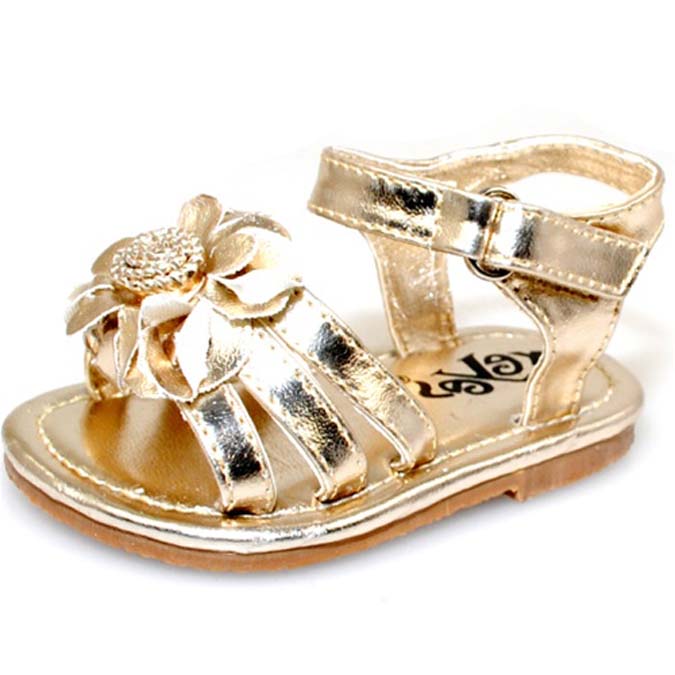 baby girl gold sandals