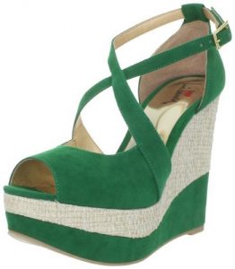 Green Wedge Sandal