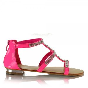 Hot Pink Flat Sandals