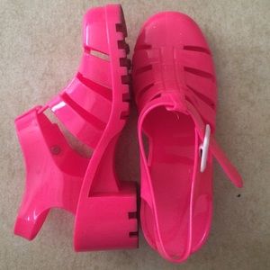 Hot Pink Jelly Sandals
