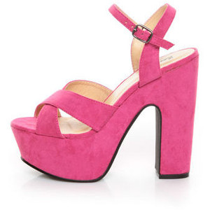 Hot Pink Platform Sandals