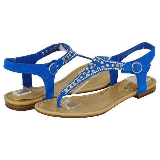 Blue Flat Sandals - CraftySandals.com