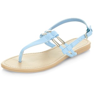 baby blue flat sandals