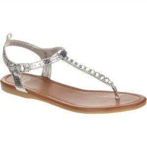 Images of Silver T Strap Sandals