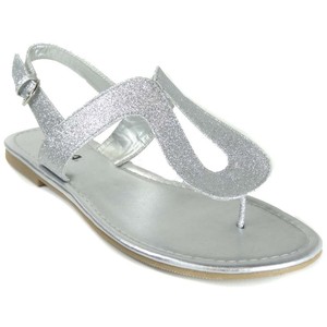 Images of Silver Thong Sandals