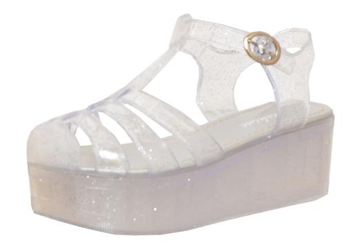 clear platform jelly shoes