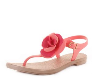 Ladies Pink Flat Sandals