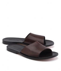 Leather Slide Sandals