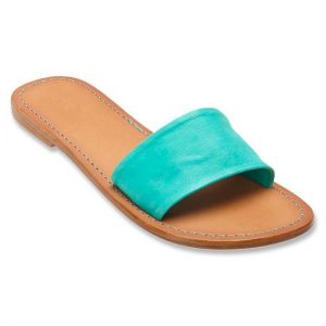 Leather Slide Sandals Womens