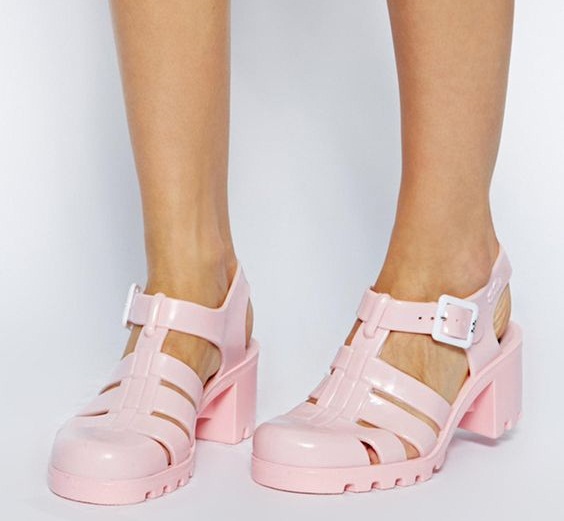 pink jelly shoes womens