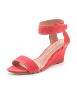 Low Wedge Sandals with Ankle Strap